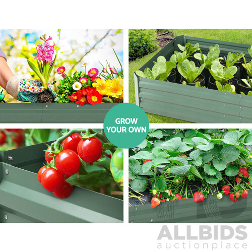 Set of 2 Galvanised Steel Garden Bed - Green - Brand New - Free Shipping