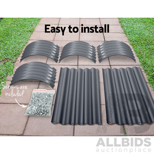 160X80X42CM Galvanised Raised Garden Bed Steel Instant Planter