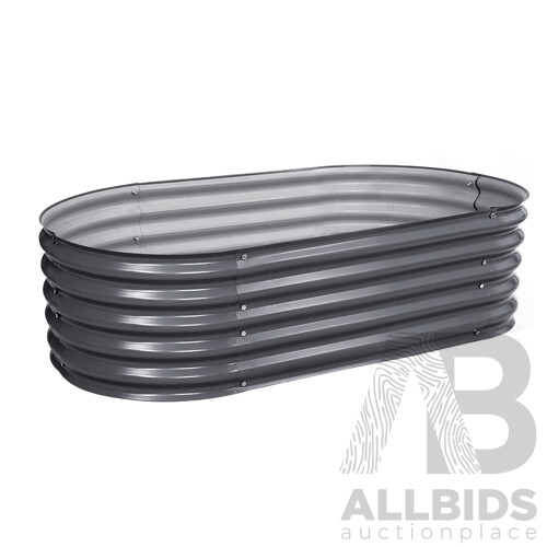 160X80X42CM Galvanised Raised Garden Bed Steel Instant Planter