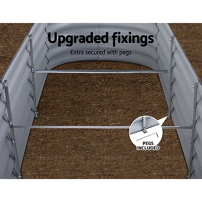320X80X42CM Galvanised Raised Garden Bed Steel Instant Planter - Brand New - Free Shipping