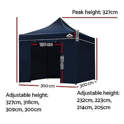 3x3M Outdoor Gazebo - Navy - Brand New - Free Shipping