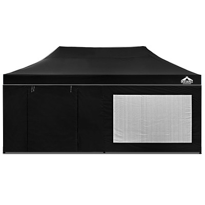 3x6M Outdoor Gazebo - Black