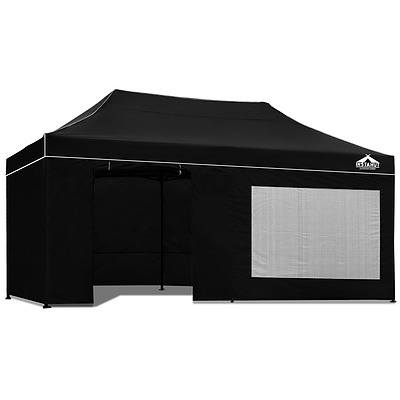 3x6M Outdoor Gazebo - Black