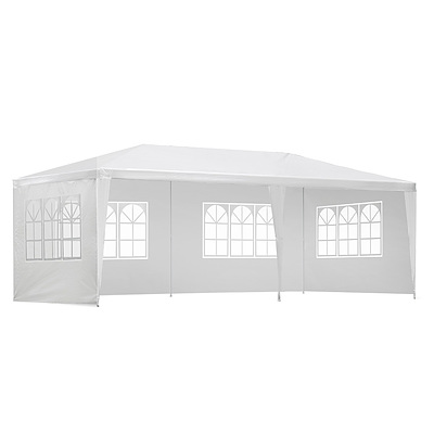 Gazebo 3x6m Outdoor Marquee Side Wall Party Wedding Tent Camping White 4 Panel - Brand New - Free Shipping