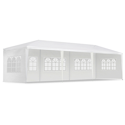 Gazebo 3x9m Outdoor Marquee side Wall Gazebos Tent Canopy Camping White 5 Panel - Brand New - Free Shipping