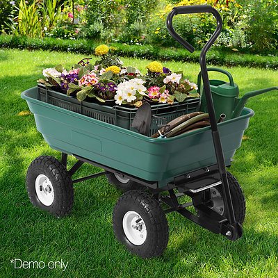 75L Garden Dump Cart - Green