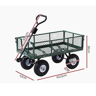 Mesh Garden Steel Cart - Green - Free Shipping