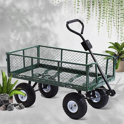 Mesh Garden Steel Cart - Green - Free Shipping