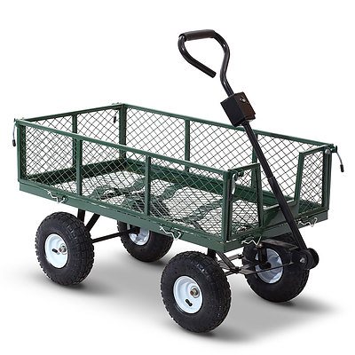 Mesh Garden Steel Cart - Green - Free Shipping