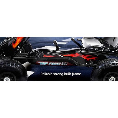 Kids Pedal Go Kart Car Ride On Toys Racing Bike Rubber Tyre Adjustable Seat - Brand New - Free Shipping