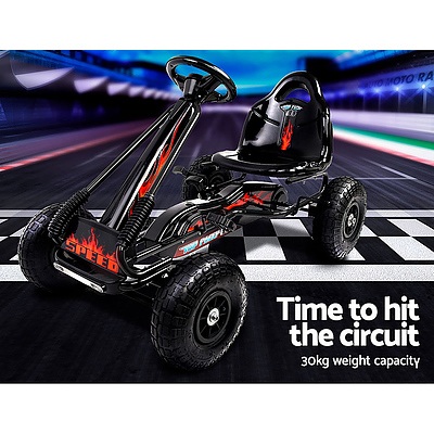 Kids Pedal Go Kart Car Ride On Toys Racing Bike Rubber Tyre Adjustable Seat - Brand New - Free Shipping