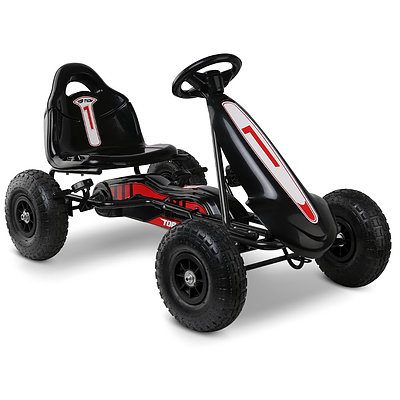Kids Pedal Powered Go Kart - Black - Free Shipping