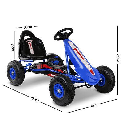 Kids Pedal Go Kart Car Ride On Toys Racing Bike Blue - Brand New - Free Shipping