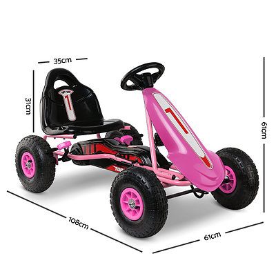 Kids Pedal Powered Go Kart - Pink - Brand New - Free Shipping