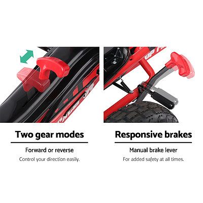 Kids Pedal Go Kart Car Ride On Toys Racing Bike Rubber Tyre Adjustable Seat - Brand New - Free Shipping