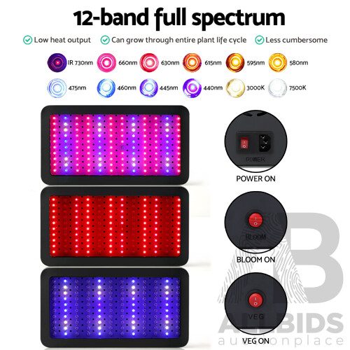 1200W LED Grow Light Full Spectrum 