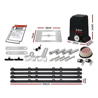 Auto Electric Sliding Gate Opener 1000KG Keypad 4M Rails - Brand New - Free Shipping