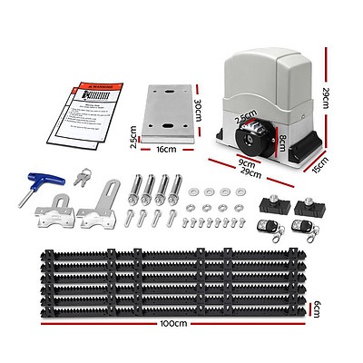 Auto Electric Sliding Gate Opener 1200KG 6M Rails - Brand New - Free Shipping