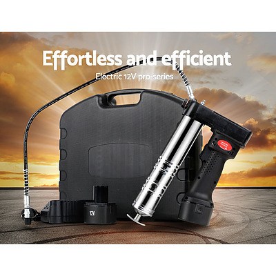 Giantz 12V Rechargeable Cordless Grease Gun - Black - Free Shipping