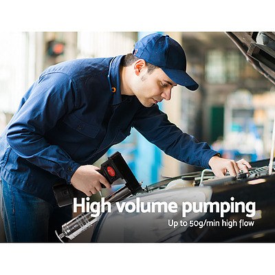 Giantz 12V Rechargeable Cordless Grease Gun - Black - Free Shipping