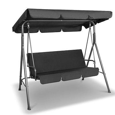 3 Seater Outdoor Canopy Swing Chair - Black - Brand New - Free Shipping