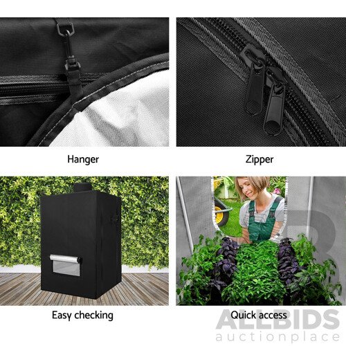 Hydroponics Grow Tent Kits Hydroponic Grow System Black 60X60X90CM 600D Oxford