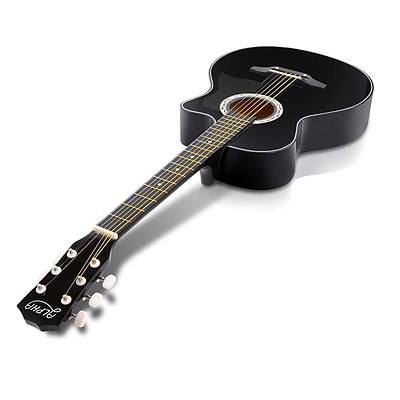 38 Inch Wooden Acoustic Guitar Black - Brand New - Free Shipping