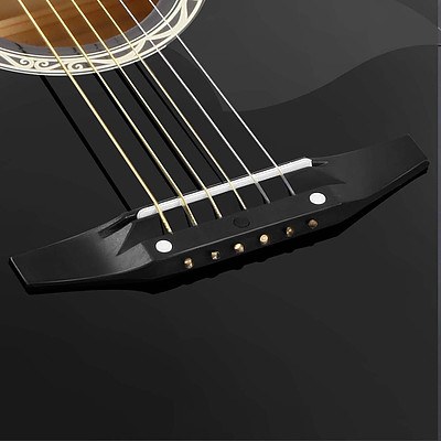 38 Inch Wooden Acoustic Guitar Black - Brand New - Free Shipping