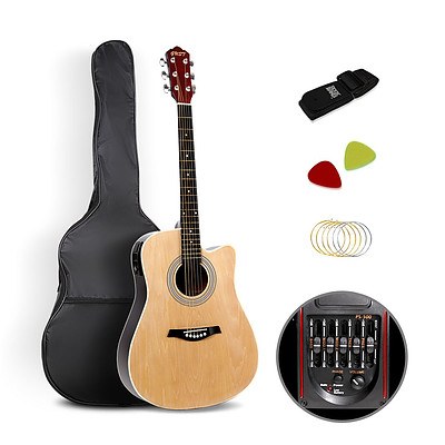 41 inch 5- Band EQ Electric Acoustic Guitar Full Size Natural - Brand New - Free Shipping
