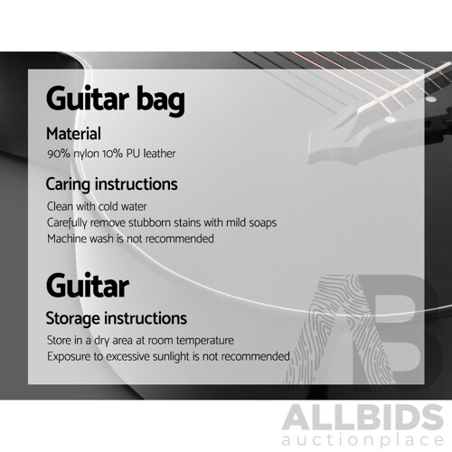 38 Inch Wooden Acoustic Guitar Black - Brand New - Free Shipping