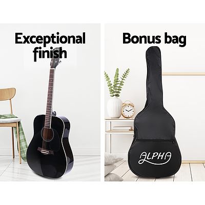 41 Inch Wooden Acoustic Guitar Black