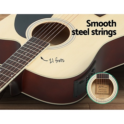 41" Inch Electric Acoustic Guitar Wooden Classical EQ With Pickup Bass Natural - Brand New - Free Shipping