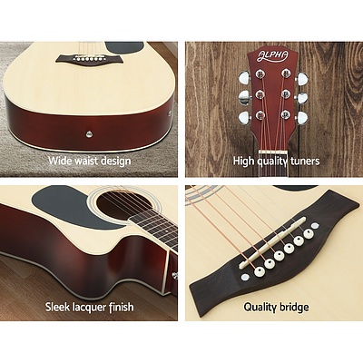 41" Inch Electric Acoustic Guitar Wooden Classical EQ With Pickup Bass Natural - Brand New - Free Shipping