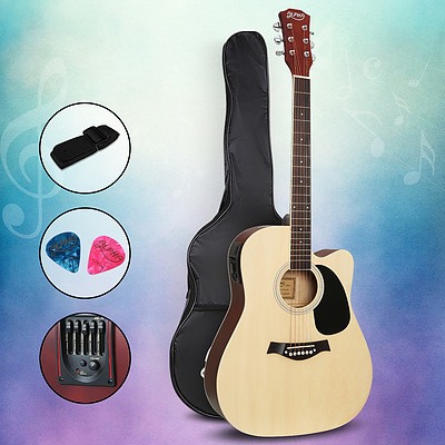 41" Inch Electric Acoustic Guitar Wooden Classical EQ With Pickup Bass Natural - Brand New - Free Shipping