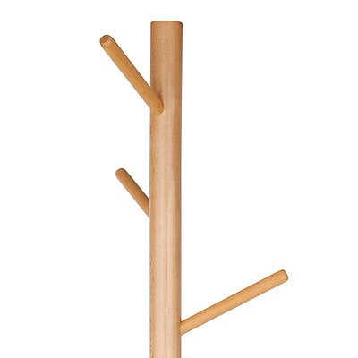 Wooden Coat Rack Clothes Stand Hanger Beige - Brand New - Free Shipping