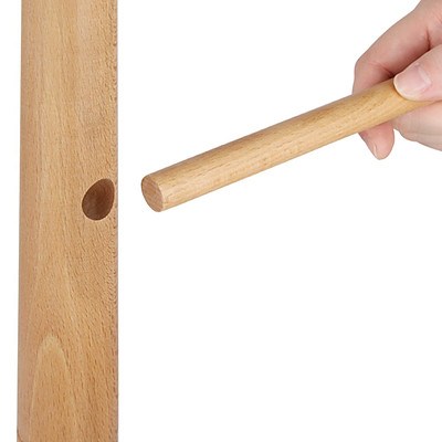 Wooden Coat Rack Clothes Stand Hanger Beige - Brand New - Free Shipping