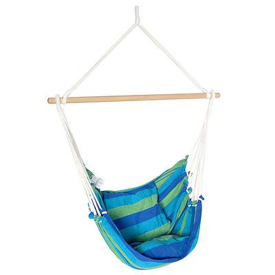 Hammock Swing Chair with Cushion Blue Green - Brand New - Free Shipping