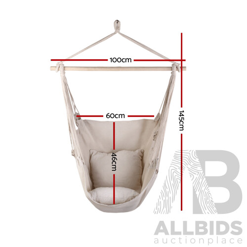 Gardeon Hammock Chair - Cream - Free Shipping