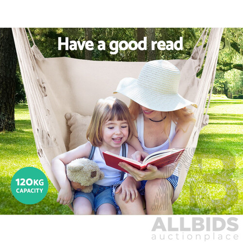 Gardeon Hammock Chair - Cream - Free Shipping