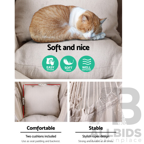 Gardeon Hammock Chair - Cream - Free Shipping