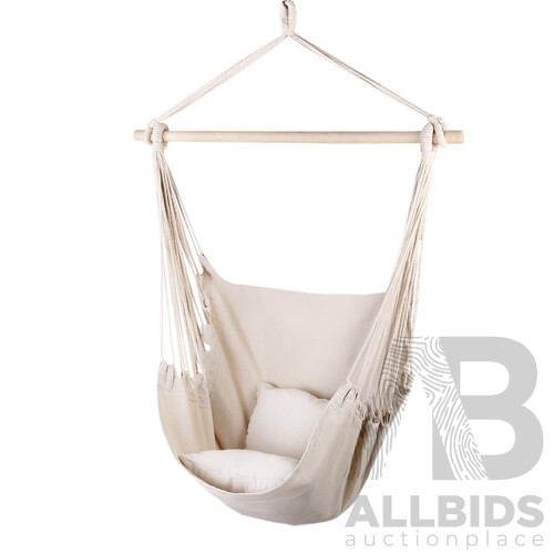 Gardeon Hammock Chair - Cream - Free Shipping
