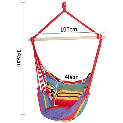Hammock Swing Chair with Cushion - Multi-colour - Free Shipping