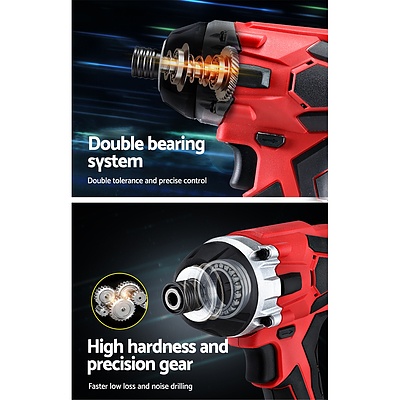 Impact Driver Cordless 20V Lithium Battery Electric Screwdriver Hex Tool