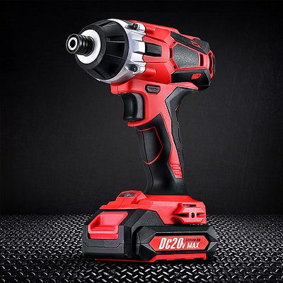 Impact Driver Cordless 20V Lithium Battery Electric Screwdriver Hex Tool