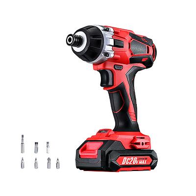 Impact Driver Cordless 20V Lithium Battery Electric Screwdriver Hex Tool