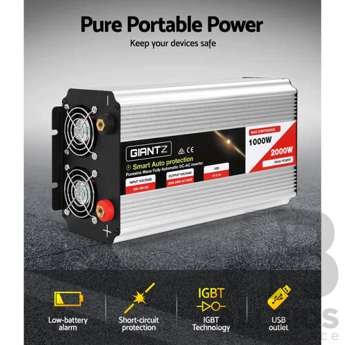 1000W/2000W Pure Sine Wave Power Inverter - Free Shipping