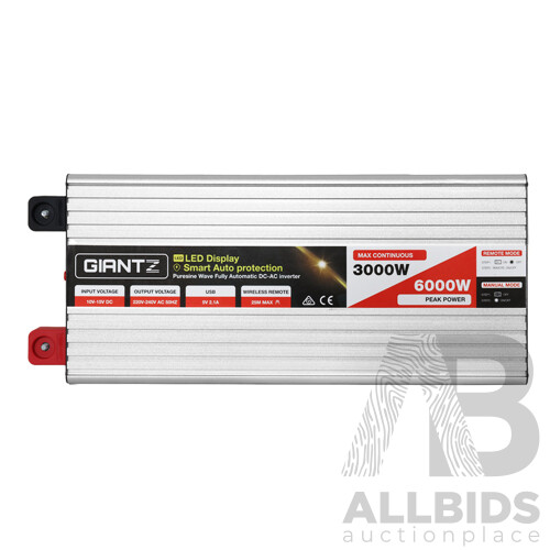 3000W/6000W Pure Sine Wave Power Inverter - Free Shipping