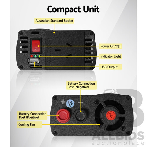 600W/1200W Pure Sine Wave Power Inverter - Free Shipping