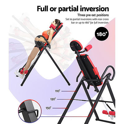 Everfit Inversion Table Gravity Stretcher Inverter Foldable Home Fitness Gym - Brand New - Free Shipping