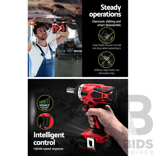 Cordless Impact Wrench 20V Lithium-Ion Battery Rattle Gun Sockets - Brand New - Free Shipping